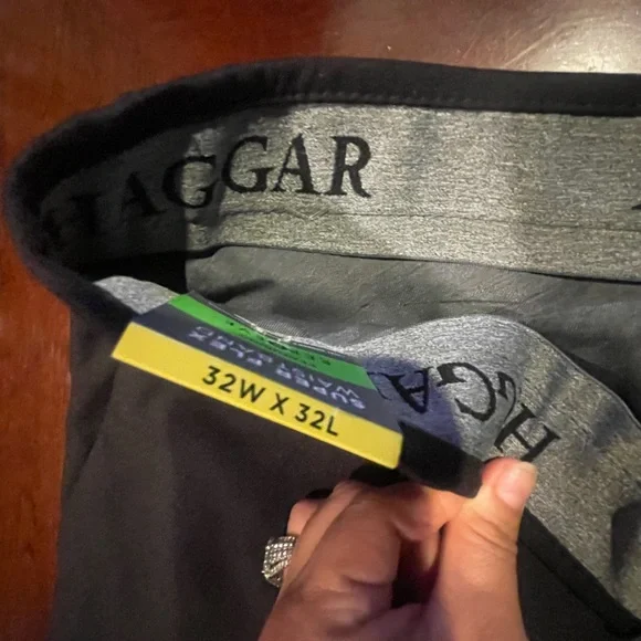 HAGGAR Super Flex Waistband REPREVE Mens Dress Flat Front Pants 32 X 32 NWTag - Picture 5 of 14